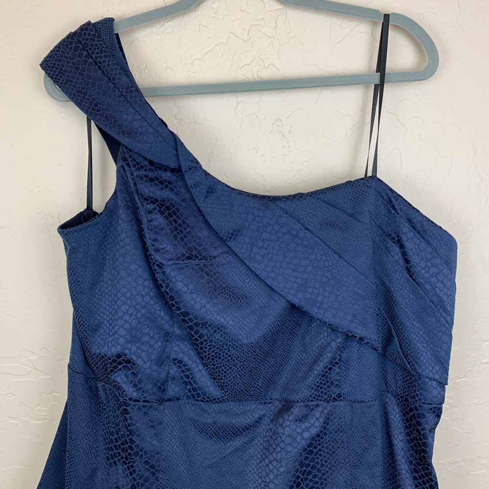 Torrid Blue One Shoulder Layered Bubble Dress 24 - Picture 3 of 8